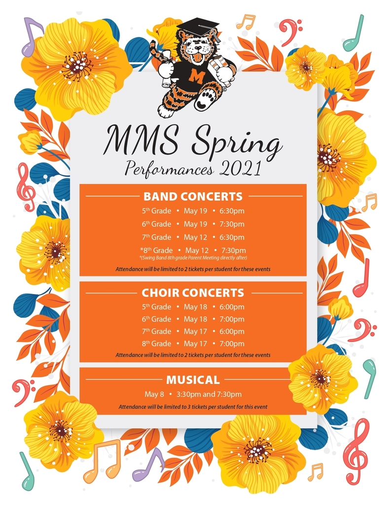 MJHS Spring Performance Schedule