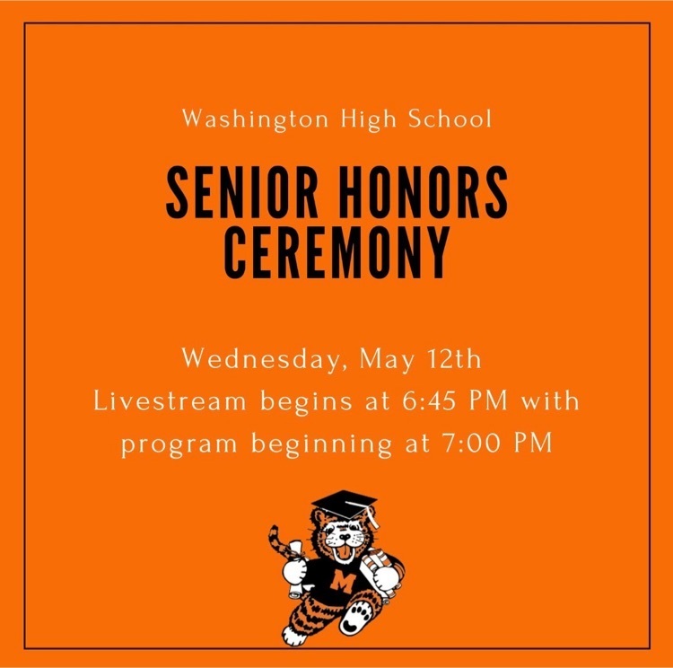 senior honors ceremony graphic with Obie 