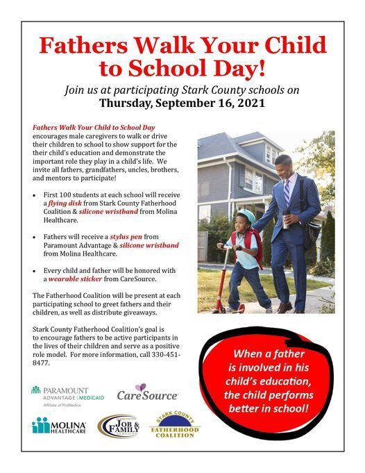 Fathers Walk Your Child to School Flyer