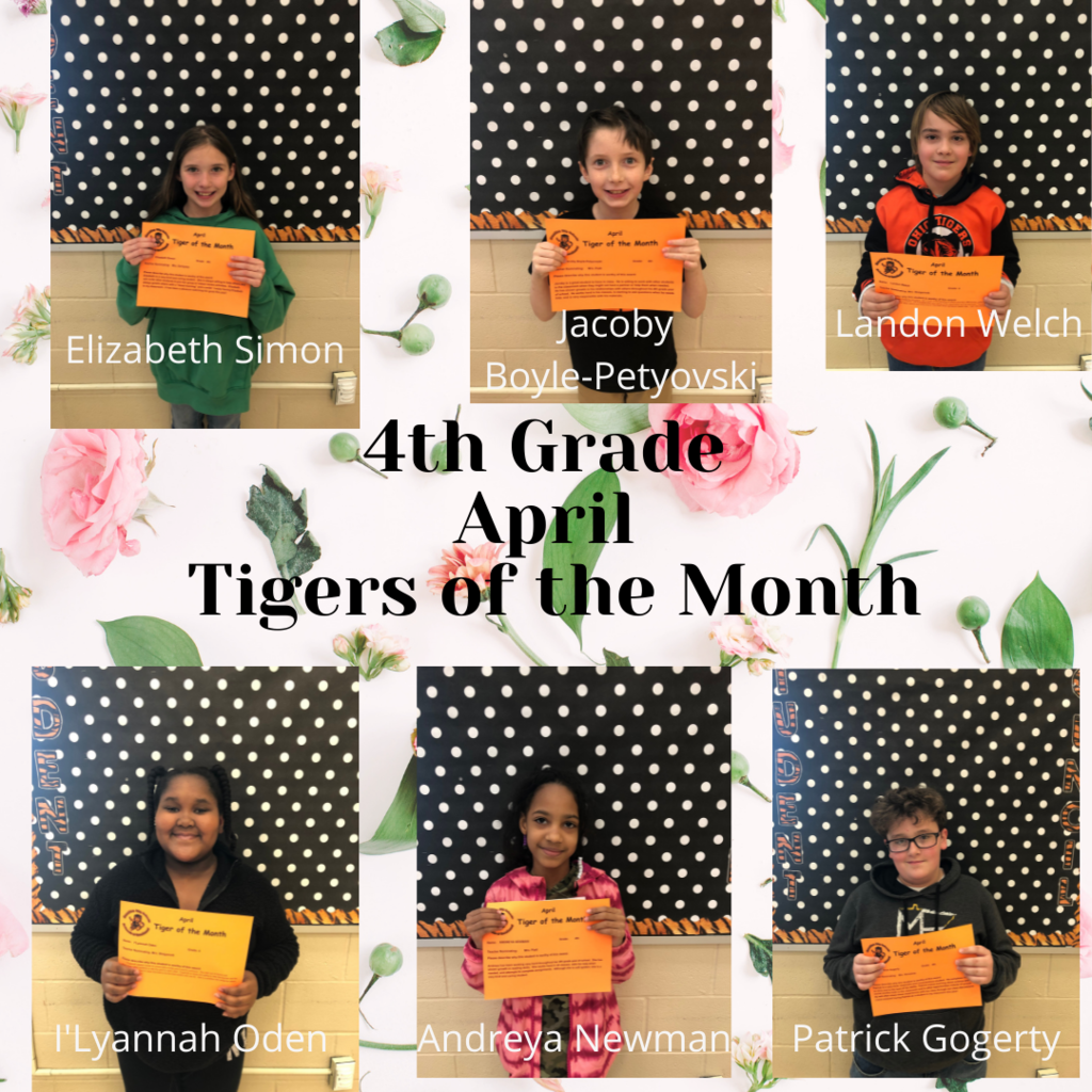 4th grade tigers of the month