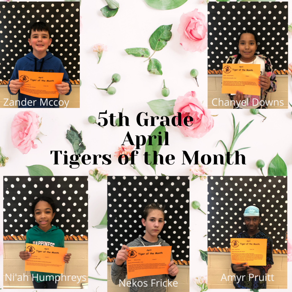 5th grade tigers of the month