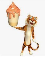 tiger with ice cream